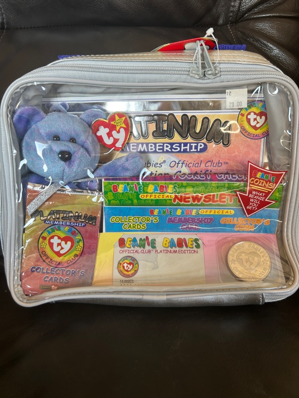 Ty Beanie Babies Platinum Membership Kit with Blue Bear**Sealed Package**